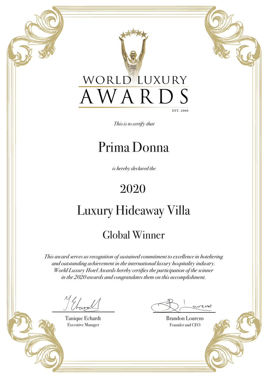 World’s Most Luxury Hidden Villa Award